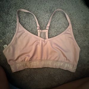pink sports bra